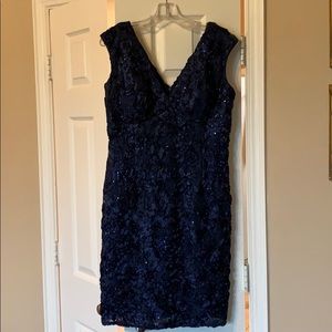 Deep navy blue sleeveless cocktail (Neiman Marcus)